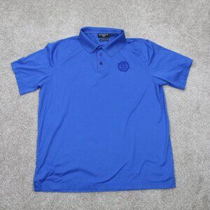 Glenmuir 1891 Polo Shirt Mens Large Blue Mercerised Cotton Short Sleeve Pullover